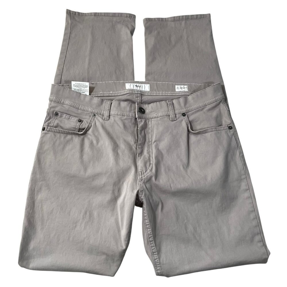 Brax Feel Good Men's W36 x L34(33.5) Tan Cooper Regular Fit Casual Jeans